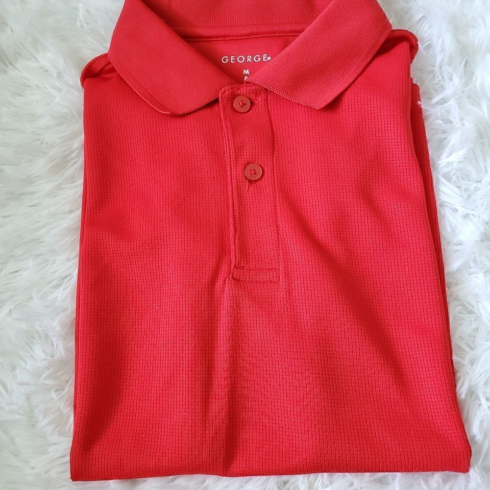 George Red Polo Short Sleeve Shirt Boy's Size Medium (8)